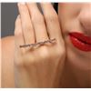 Image 1 : 14KT Rose Gold 0.13ctw Diamond Ring