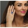 Image 1 : 18KT White Gold 8.66ct Tanzanite and Diamond Ring