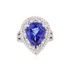 Image 3 : 18KT White Gold 8.66ct Tanzanite and Diamond Ring