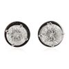 Image 1 : 14KT White Gold 3.73ctw Diamond Stud Earrings