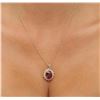 Image 1 : 14KT Yellow Gold 7.80ct Ruby and Diamond Pendant With Chain