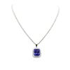 Image 3 : 14KT White Gold GIA Certified 29.00ct Tanzanite and Diamond Pendant With Chain