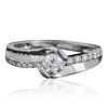 Image 1 : 14KT White Gold 0.46ctw Brilliant Cut Diamond Ring