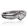 Image 2 : 14KT White Gold 0.46ctw Brilliant Cut Diamond Ring