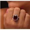 Image 2 : 14KT White Gold 13.43ct Ruby and Diamond Ring