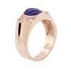 Image 7 : 14KT Rose Gold 4.30ct Sapphire and Diamond Ring