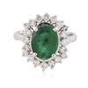 Image 3 : 14KT White Gold 2.73ct Emerald and Diamond Ring