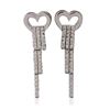 Image 1 : 18KT White Gold 0.64ctw Diamond Earrings