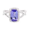 Image 1 : 14KT White Gold 1.97ct Tanzanite and Diamond Ring