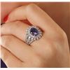 Image 1 : 14KT White Gold 2.71ct Tanzanite and Diamond Ring