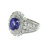 Image 4 : 14KT White Gold 2.71ct Tanzanite and Diamond Ring