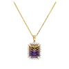 Image 2 : 14KT Yellow Gold 5.29ct Ametrine and Diamond Pendant With Chain