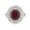 Image 3 : 14KT Yellow and White Gold 6.63ct Ruby and Diamond Ring