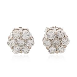 14KT White Gold 1.65ctw Diamond Earrings