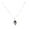 Image 3 : 14KT White Gold 4.42ct Tanzanite and Diamond Pendant with Chain