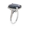 Image 6 : 18KT White Gold 17.38ct Sapphire and Diamond Ring