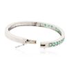 Image 6 : 14KT White Gold 2.10ctw Emerald Bangle