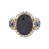 Image 3 : 14KT White Gold 5.04ctw Sapphire and Diamond Ring