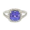 Image 1 : 14KT White Gold 2.72ct Tanzanite and Diamond Ring