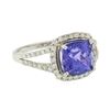 Image 2 : 14KT White Gold 2.72ct Tanzanite and Diamond Ring