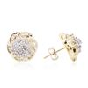 Image 2 : 10KT Yellow Gold 0.25ctw Diamond Earrings