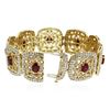 Image 4 : 14KT Yellow Gold 10.12ctw Ruby and Diamond Bracelet