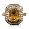 Image 3 : 14KT Yellow Gold 5.03ct Yellow Sapphire and Diamond Ring