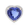 Image 3 : 14KT Two-Tone Gold 16.27ct GIA Certified Tanzanite and Diamond Ring