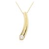 Image 4 : 14KT Yellow Gold 0.30ct Diamond Pendant With Chain