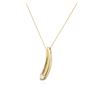 Image 7 : 14KT Yellow Gold 0.30ct Diamond Pendant With Chain