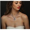 Image 1 : 14KT White Gold 4.08ct Tanzanite and Diamond Necklace