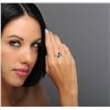 Image 5 : 18KT White Gold 0.96ctw Sapphire and Diamond Ring
