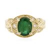 Image 3 : 14KT Yellow Gold 1.90ct Emerald and Diamond Ring