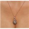 Image 1 : 14KT Rose Gold 0.50ctw Diamond Pendant With Chain