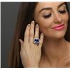 Image 1 : 18KT White Gold GIA Certified 15.08ct Tanzanite and Diamond Ring