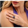Image 2 : 14KT White Gold 7.13ct Sapphire and Diamond Ring