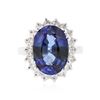 Image 3 : 14KT White Gold 7.13ct Sapphire and Diamond Ring