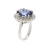 Image 5 : 14KT White Gold 7.13ct Sapphire and Diamond Ring
