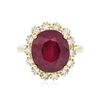 Image 1 : 14KT Yellow Gold 7.67ct Ruby and Diamond Ring