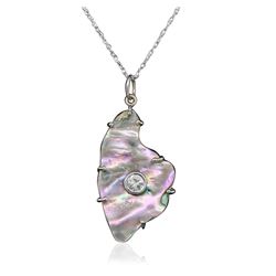 14KT White Gold 0.14ct Diamond Pendant