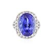 Image 3 : 18KT White Gold GIA Certified 15.39ct Tanzanite and Diamond Ring