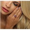 Image 2 : 14KT White Gold 3.65ct Ruby and Diamond Ring