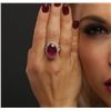 Image 5 : 14KT Yellow Gold 12.48ct Ruby and Diamond Ring