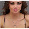 Image 2 : 14KT White Gold 1.17ctw Diamond Heart Pendant With Chain