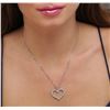 Image 5 : 14KT White Gold 1.17ctw Diamond Heart Pendant With Chain