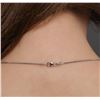 Image 7 : 14KT White Gold 1.17ctw Diamond Heart Pendant With Chain