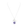 Image 3 : 14KT White Gold 9.20ctw Tanzanite and Diamond Pendant With Chain