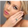 Image 3 : 18KT White Gold 0.98ct Emerald and Diamond Ring