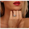 Image 4 : 14KT White Gold 1.17ctw Radiant Cut Diamond Ring
