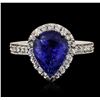 Image 3 : 14KT White Gold 3.14ct Tanzanite and Diamond Ring